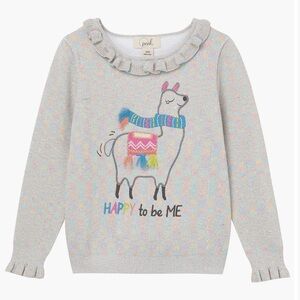 PEEK girls lama sweater. Size 6/7.